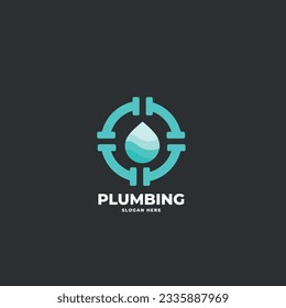 plantilla vectorial de icono del logotipo de fontanería.