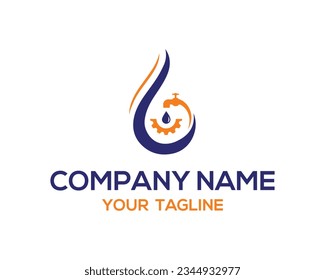 Plumbing logo stylized vector icon design illustration.