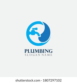 Plumbing Logo Template Design Concept illustration, Creative Symbol