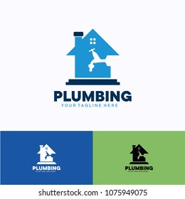 Plumbing Logo Template Design. Creative Vector Emblem, for Icon or Design Concept.