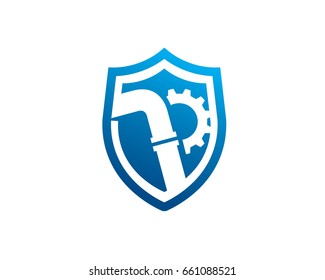 Plumbing Logo Template Design Vector, Emblem, Design Concept, Creative Symbol, Icon