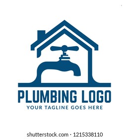 Plumbing logo template with retro or vintage style, perfect for your plumbing company brand