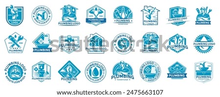Plumbing logo template, with retro or vintage style.