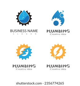 Plumbing logo vector design business template element design
