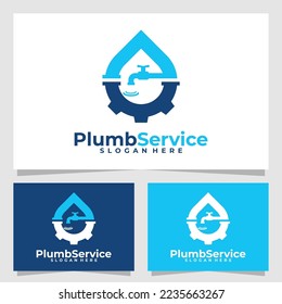 plumbing logo vector design template