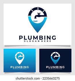 plumbing logo vector design template