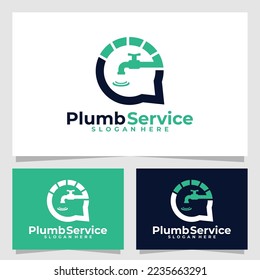 plantilla de diseño vectorial del logotipo de fontanería