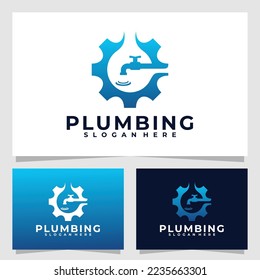 plumbing logo vector design template