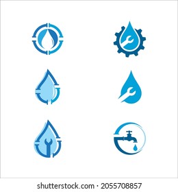logotipo de fontanería Icono del vector Ilustración de diseño Plantilla
