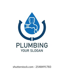 plomería logo Vector icono diseño ilustración Plantilla Vector Imagen de stock.