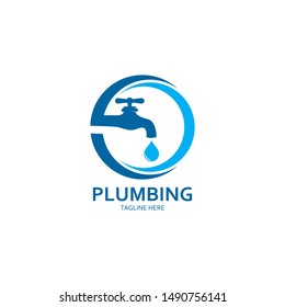 Plumbing logo vector icon illustration design 