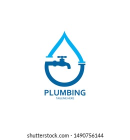 Plumbing Logo Vector Icon Illustration Design 