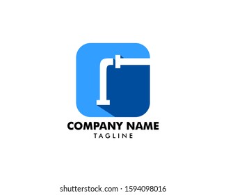 Plumbing logo vector icon illustration design