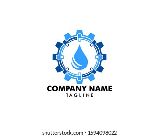 Plumbing logo vector icon illustration design