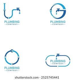 Plomería logo Vector icono diseño de ilustración