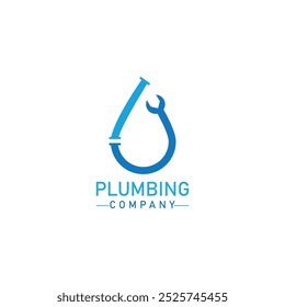 Plumbing logo vector icon illustration design