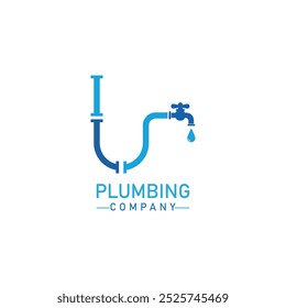 Plumbing logo vector icon illustration design