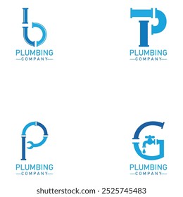 Projeto de ilustração do ícone do vetor do logotipo da encanagem