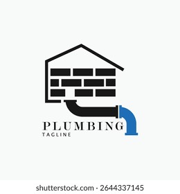 projeto de ilustração vetorial de logotipo de encanamento