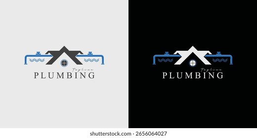 projeto de ilustração vetorial de logotipo de encanamento