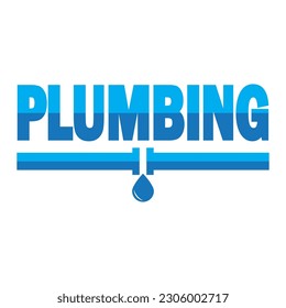Plumbing logo vector illustration template design