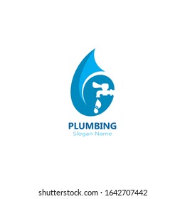 Plumbing logo vector template illustration icon design