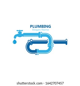 Plumbing logo vector template illustration icon design