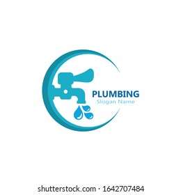 Plumbing logo vector template illustration icon design