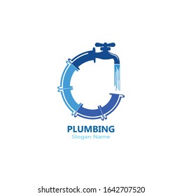 Plumbing logo vector template illustration icon design