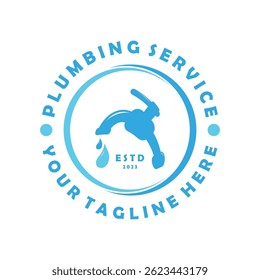 plumbing logo for water tap pipes for buildings, building stores, repair services, contractors, businesses, companies