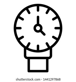 Plumbing manometer icon. Outline plumbing manometer vector icon for web design isolated on white background