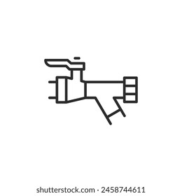 Icono de tubería de plomería que simboliza el suministro de agua y los servicios de plomería. Ideal para representar la instalación y reparación de tuberías. Ilustración vectorial 