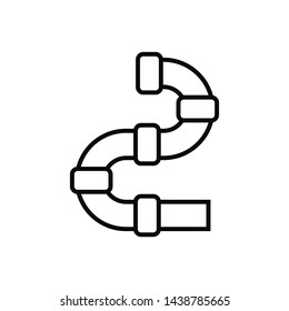 Plumbing Pipe Icon Vector Simple Design