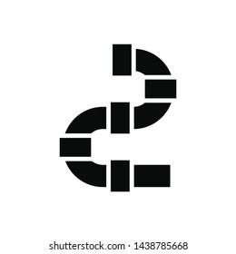 Plumbing Pipe Icon Vector Simple Design