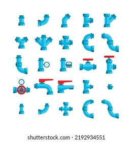 Plumbing and Pipe Vector Icon in Color Style