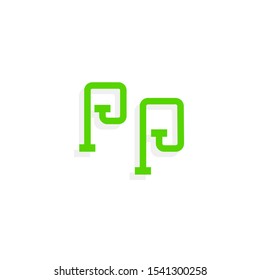 Plumbing Pipe Vector Letter P. P Plumbing Design Vector