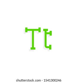 Plumbing Pipe Vector Letter T. T Plumbing Design Vector