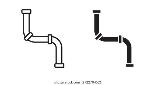 Plumbing pipes icon isolated vector Illustration. Vector pictogram for web and app