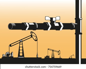 Plumbing pipes and joints on a certain background. Vector illustration.