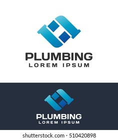 Plumbing pipes. Plumbing logo. Plumbing icon. Plumbing logo template. Plumbing service. Elements for brand Identity. Business card. Vector logo template. Drop logo. Drop icon.