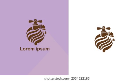 Encanamento Tubulação Waterworks Sistema de drenagem ilustração de design de logotipo exclusivo
