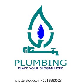 PLUMBING PLATZIEREN SIE IHREN SLOGAN HIER VEKTOR