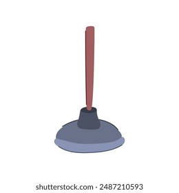 plumbing plunger cartoon. water rubber, line boiler, unclog pump plumbing plunger sign. isolated symbol vector illustration