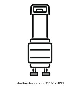 Umrisslinie des Pumpensymbols, Vektorgrafik. Motorsystem. Motor elektrisch