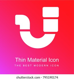 Plumbing red and pink gradient material white icon minimal design