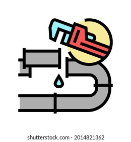 plumbing repair color icon vector. plumbing repair sign. isolated symbol illustration