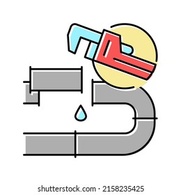 plumbing repair color icon vector. plumbing repair sign. isolated symbol illustration