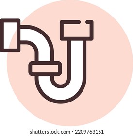 Plumbing repair, illustration, vector on white background.