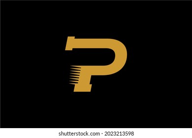Plumbing repair logo design vector. Letter P monogram pipe illustration design. Industry vector icon.