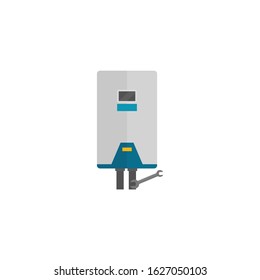 Plumbing, sanitary engineering, hygiene vector icon. Sink, toilet, piping, bathroom